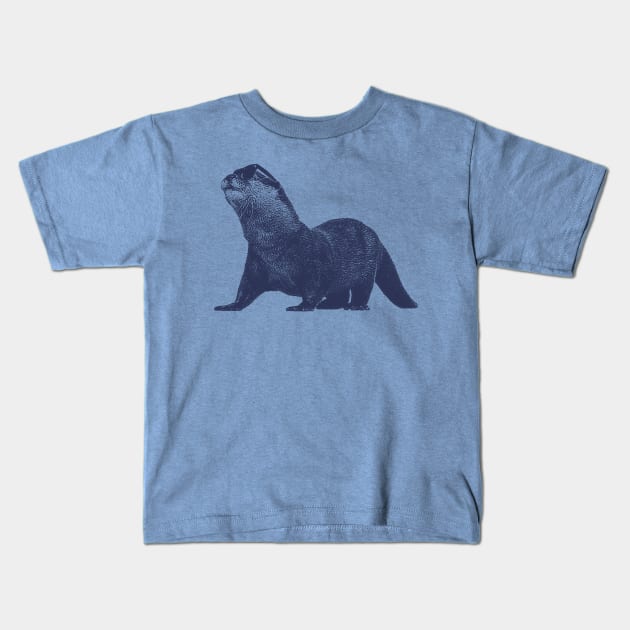 Cool Otter in Sunglasses Kids T-Shirt by shamdesign